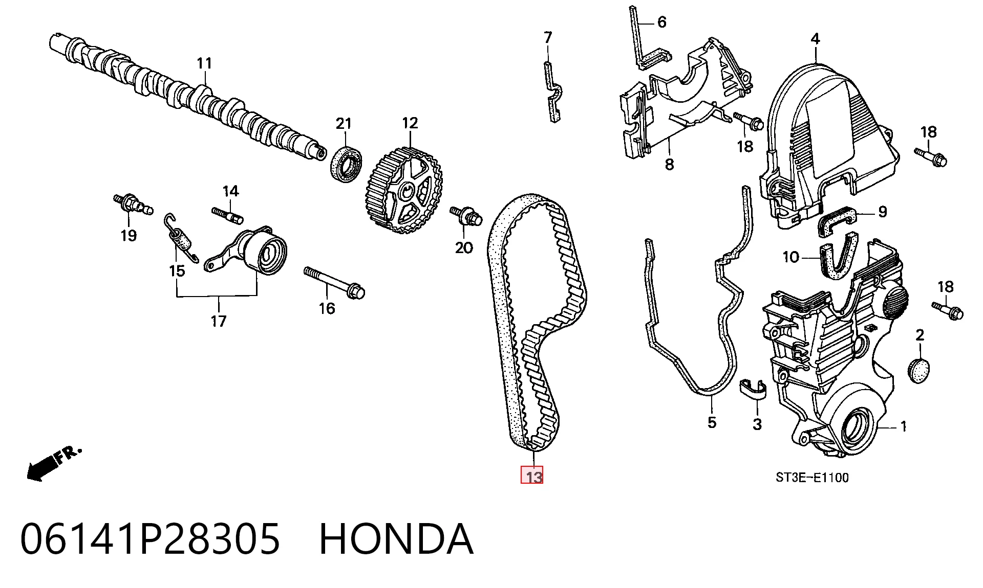  Ремінь ГРМ Honda HR-V 