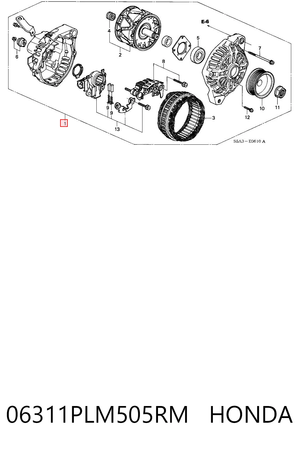 06311PLM505RM Honda Авто генератор