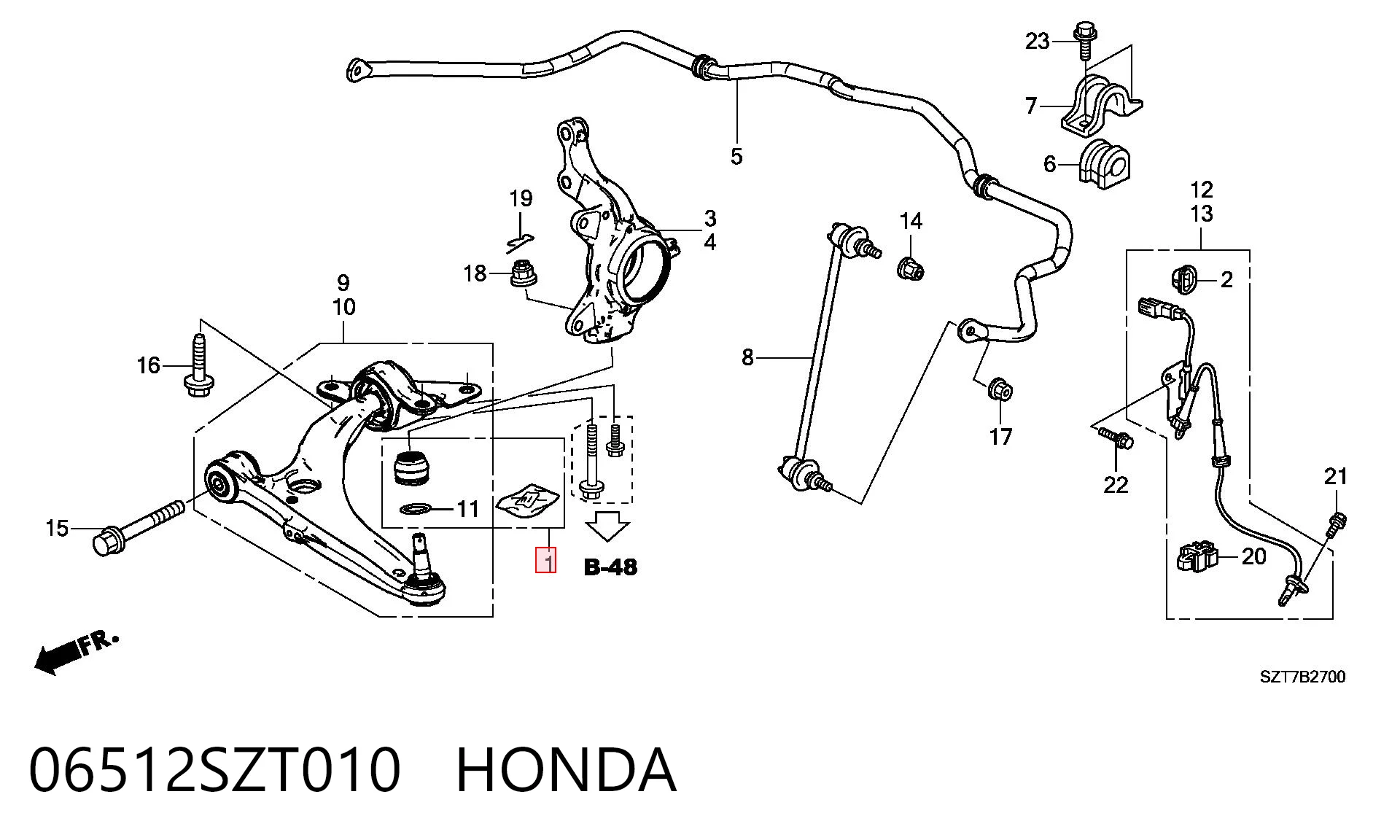 06512SZT010 Honda 