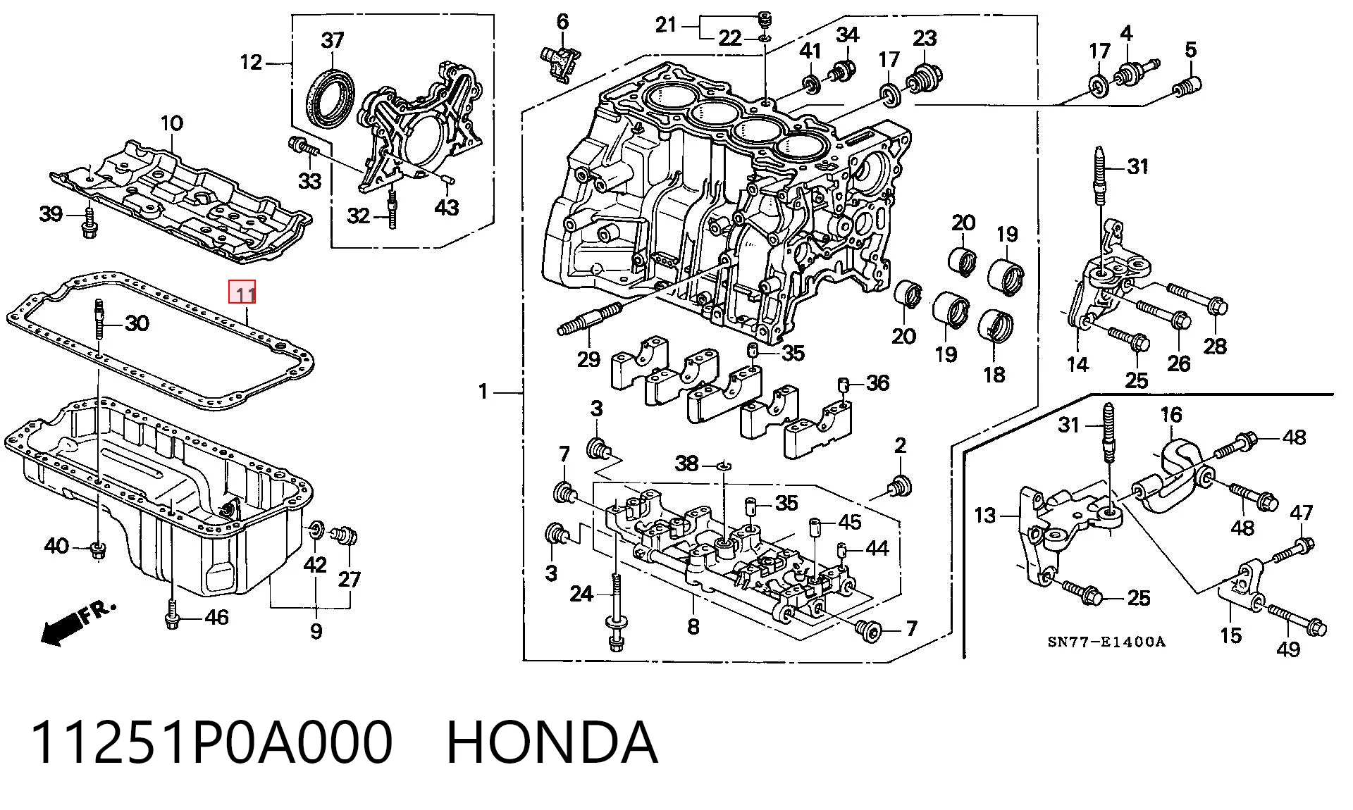 Прокладка піддону картера двигуна Japan Cars N84005 ціна, від 11.40 USD