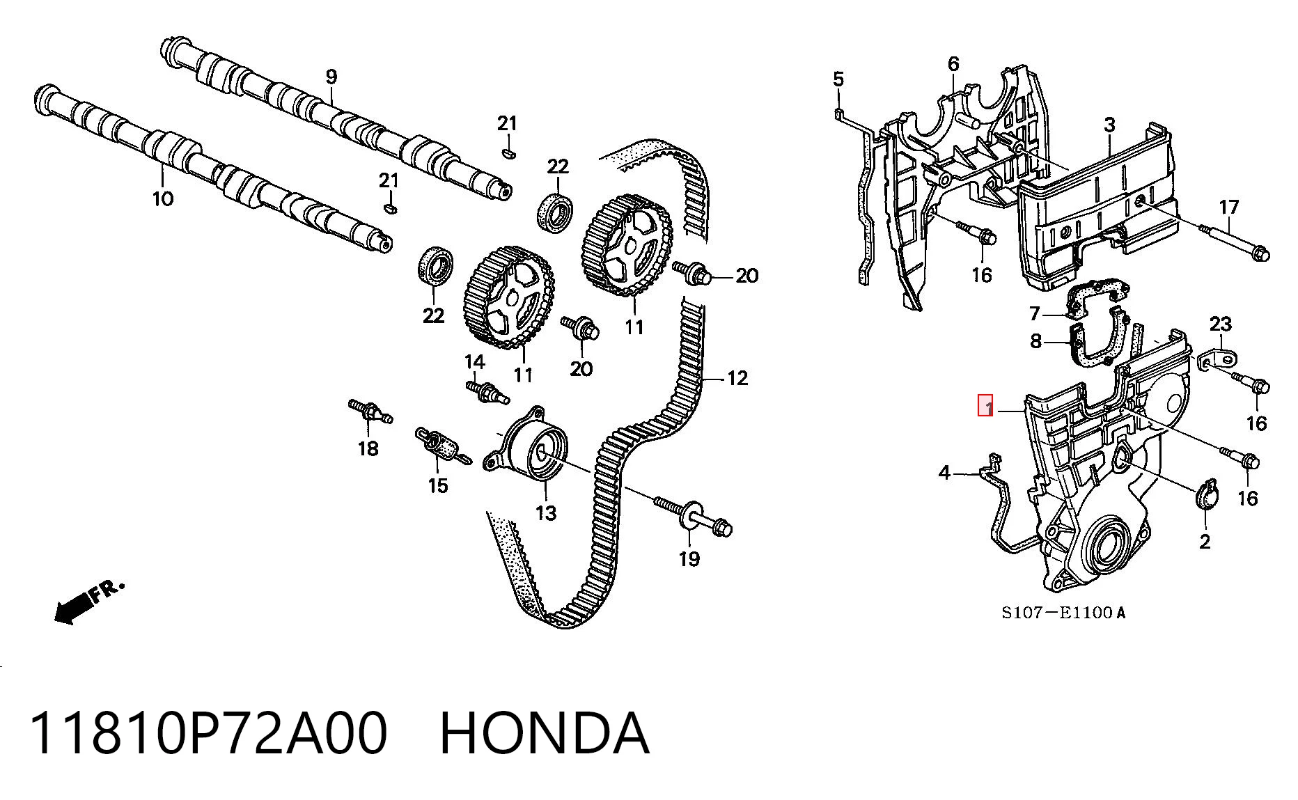 11810P72A00 Honda 
