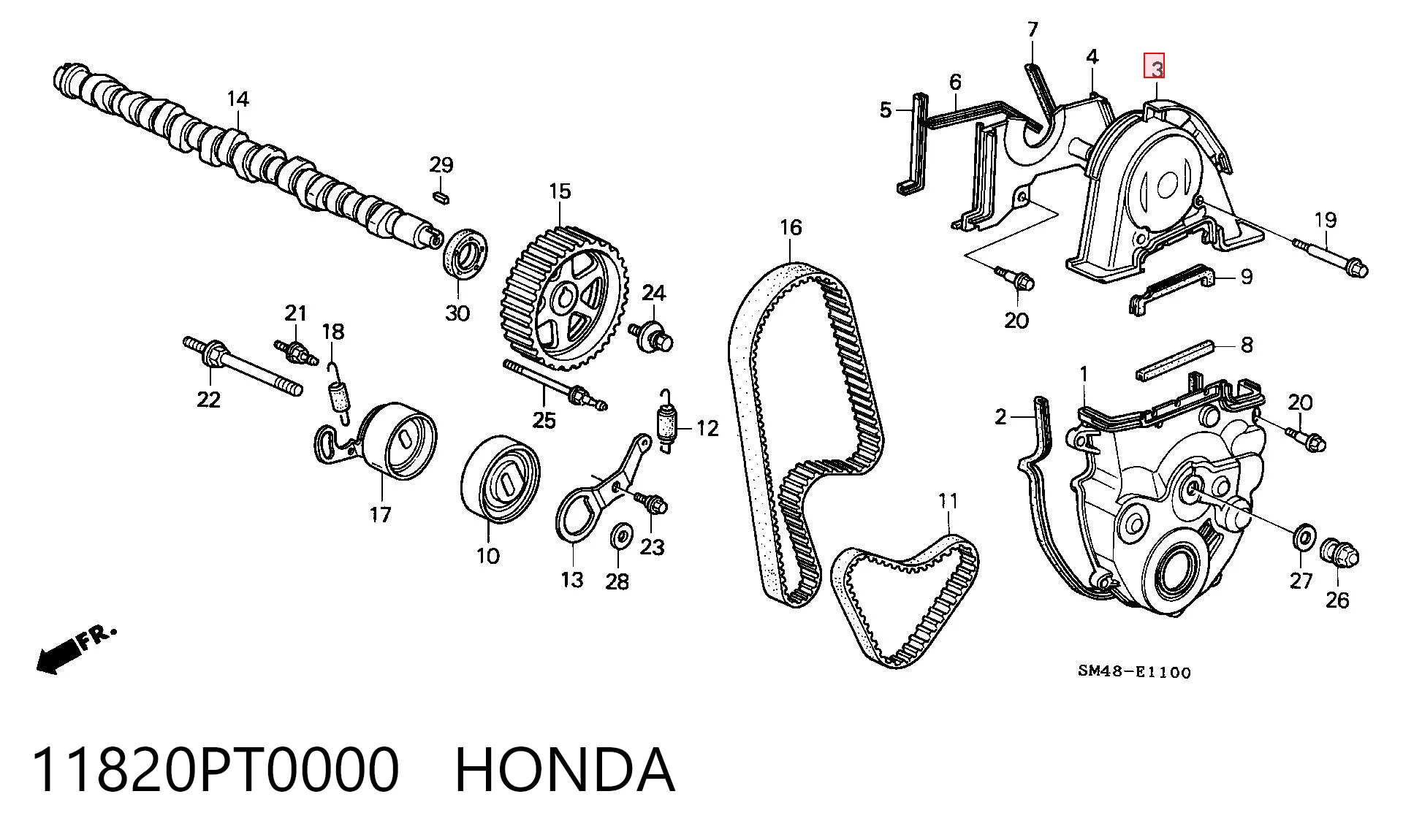 11820PT0000 Honda 