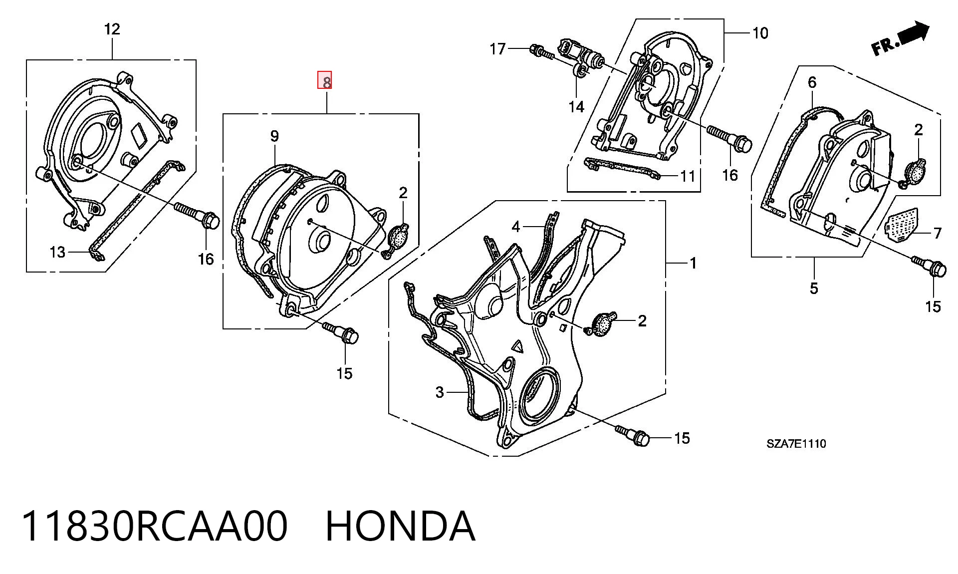 11830RCAA00 Honda 