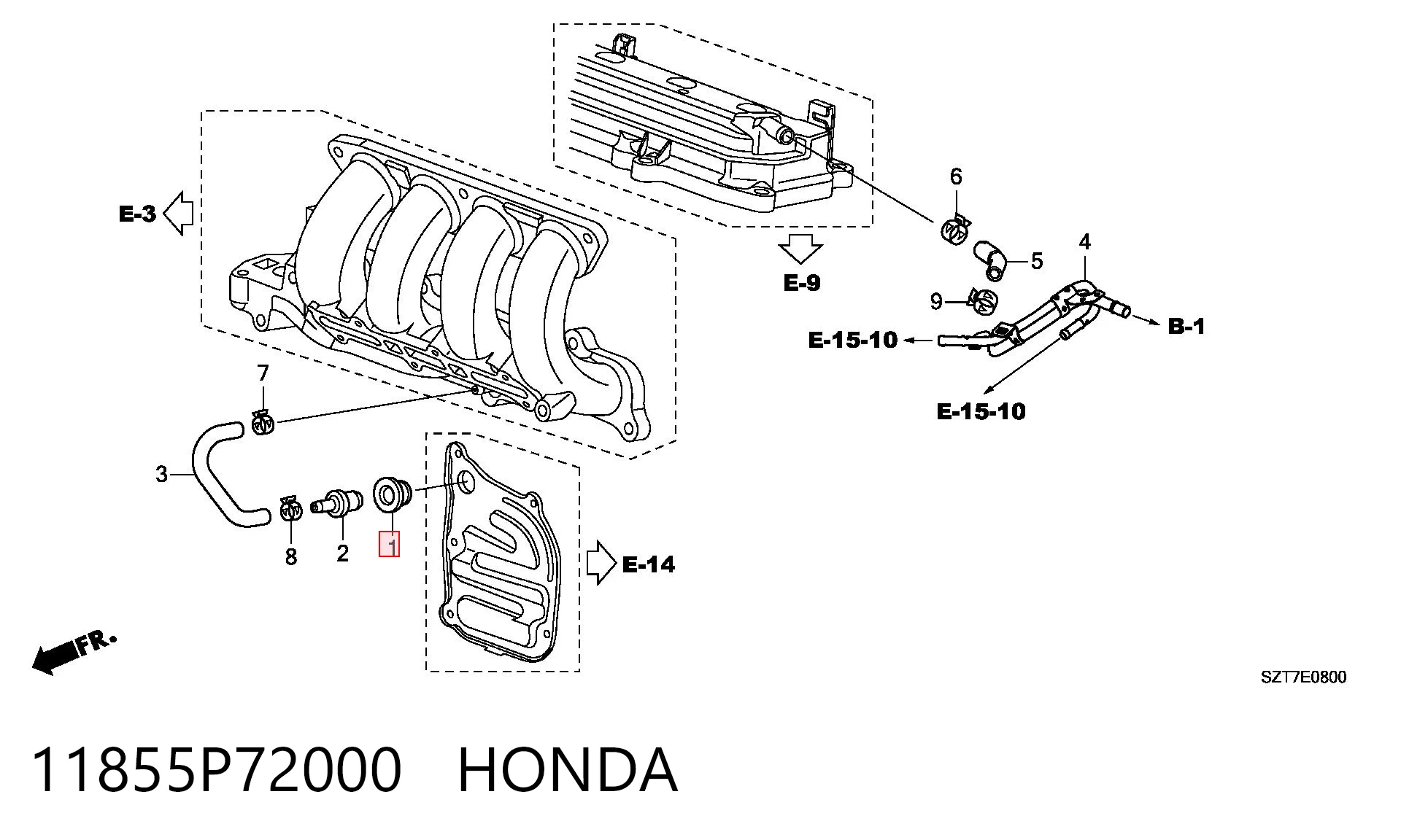 11855P72000 Honda 