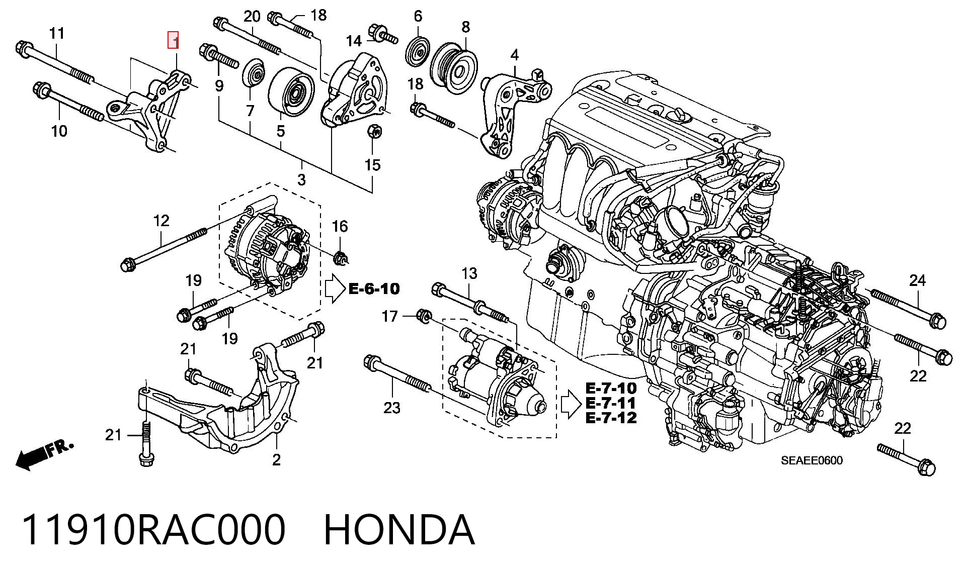 11910RAC000 Honda 