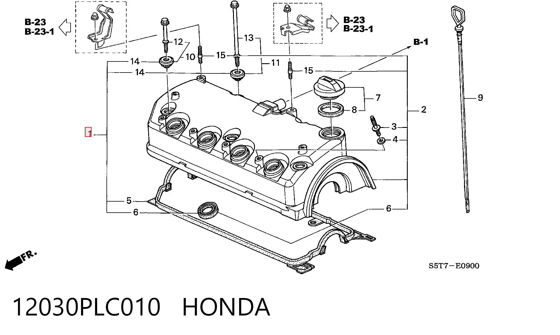 12030PLC010 Honda Прокладка кришки клапанної 