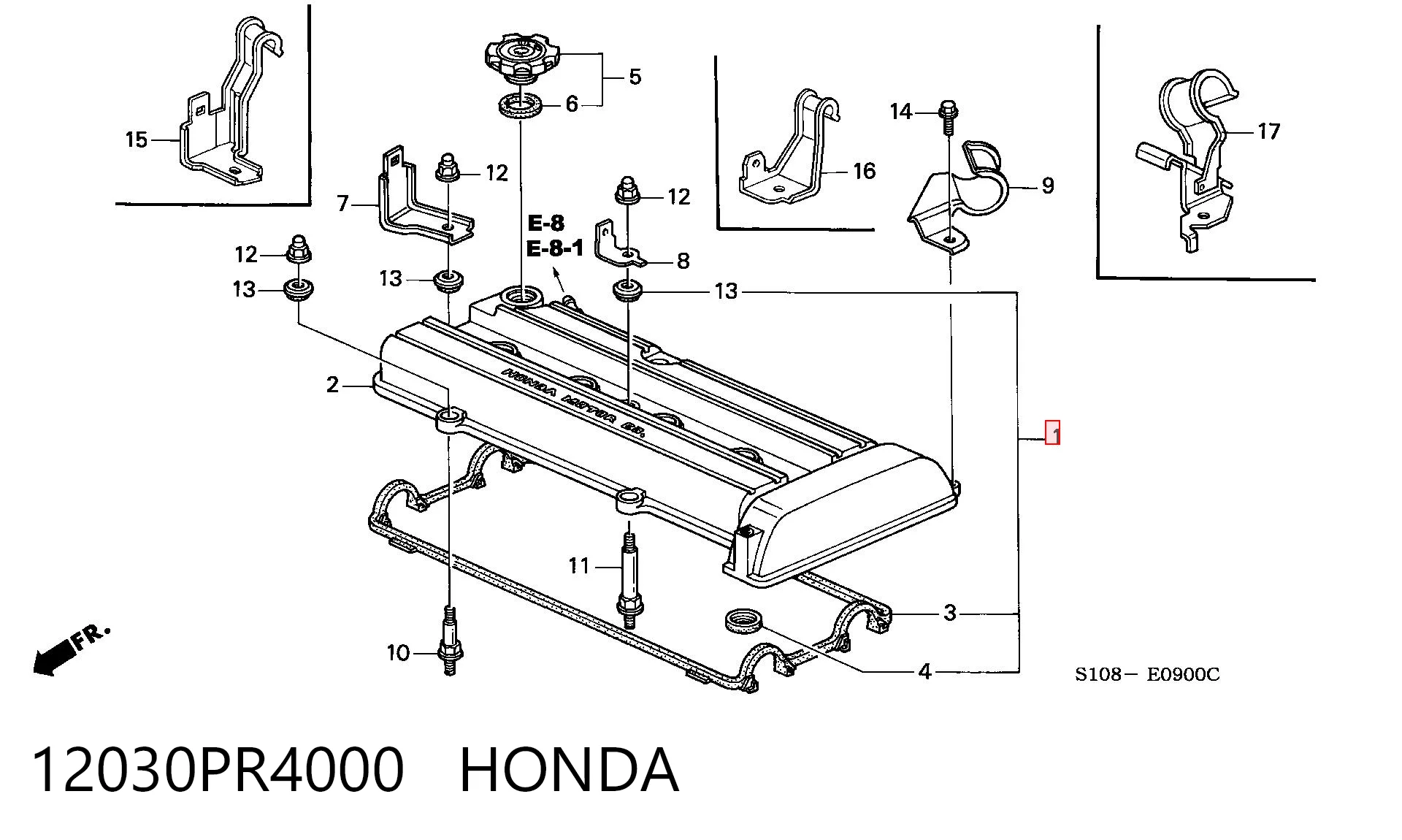 12030PR4000 Honda Прокладка кришки клапанної 