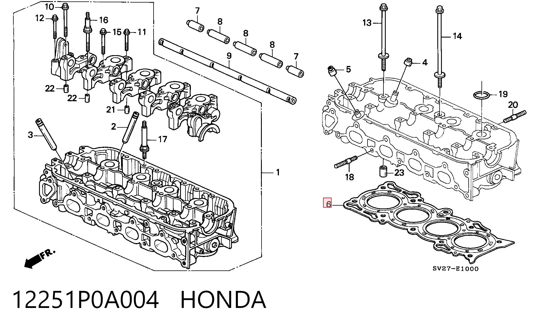 12251P0A004 NIPPON MOTORS Прокладка під головку
