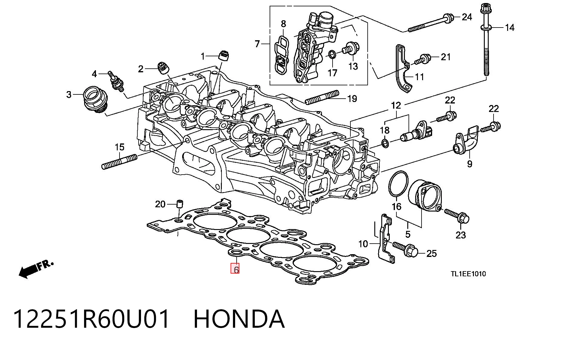 Купити 12251RNA004 NIPPON MOTORS Прокладка ГБЦ