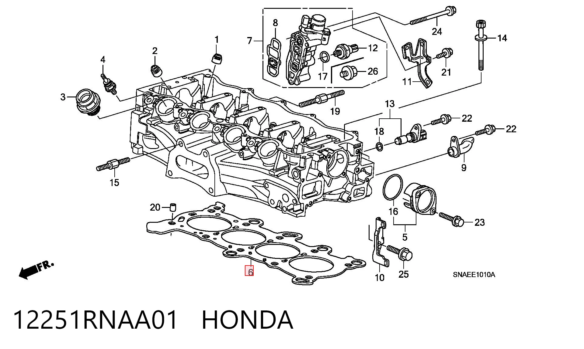 Прокладка головки блока циліндрів (ГБЦ) NIPPON MOTORS 12251RNA004