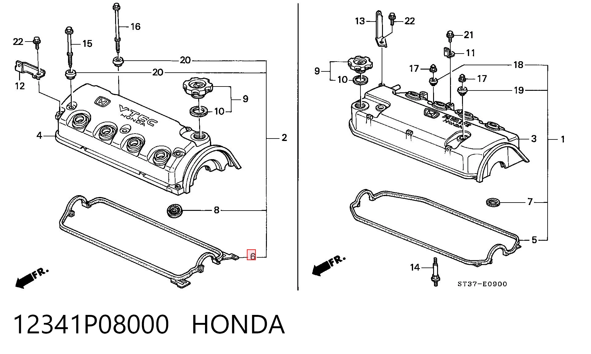 Прокладка клапанної кришки двигуна Honda Civic VI седан (EJ9, EK3/4) (1995 - 2001) ціна, від 18.37 USD