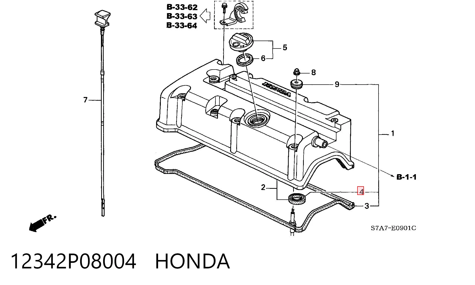 12342P08004 Honda Кільце ущільнювальне свічкового колодязя