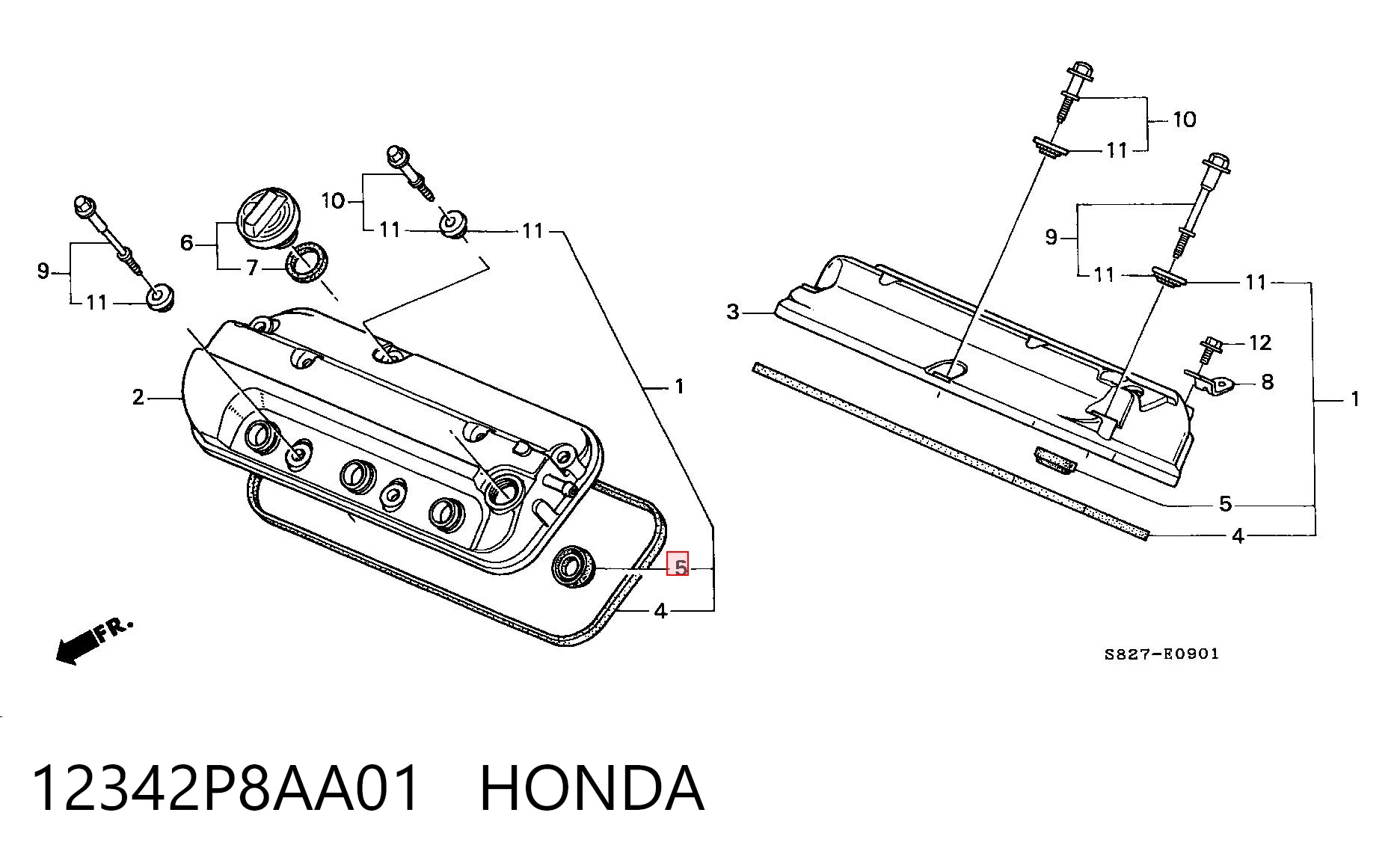 12342P8AA01 Honda Кільце ущільнювальне свічкового колодязя