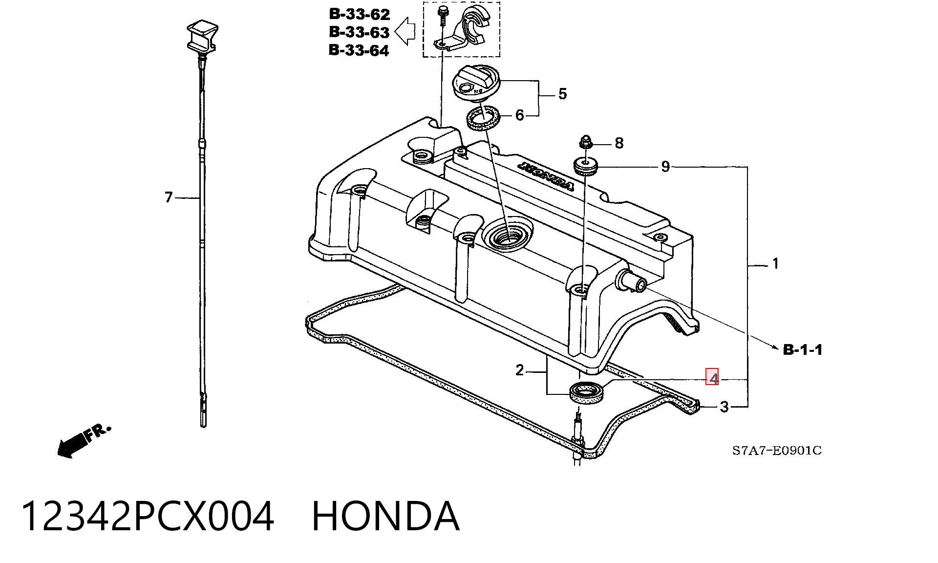12342PCX004 Honda Кільце ущільнювальне свічкового колодязя