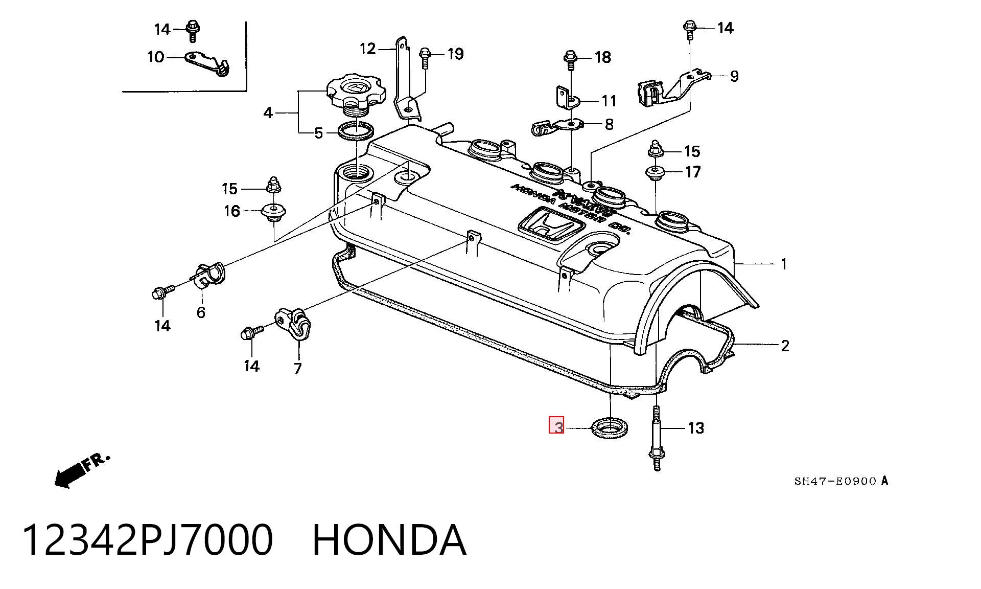 12342PJ7000 Honda Кільце ущільнювальне свічкового колодязя