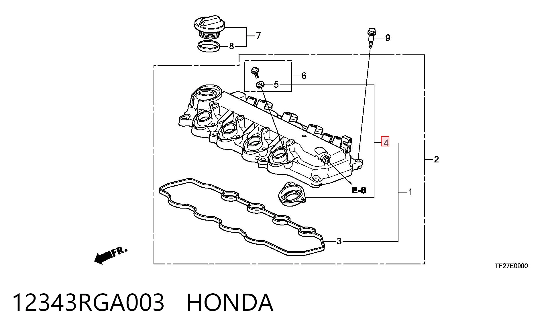 12343RGA003 Honda 