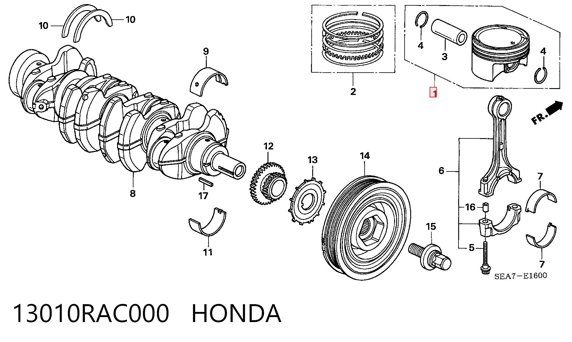 13010RAC000 Honda 