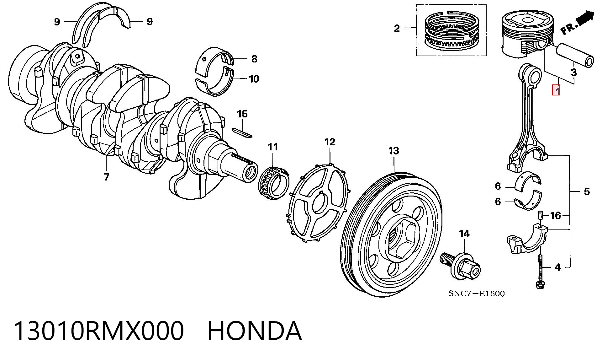 13010RMX000 Honda 