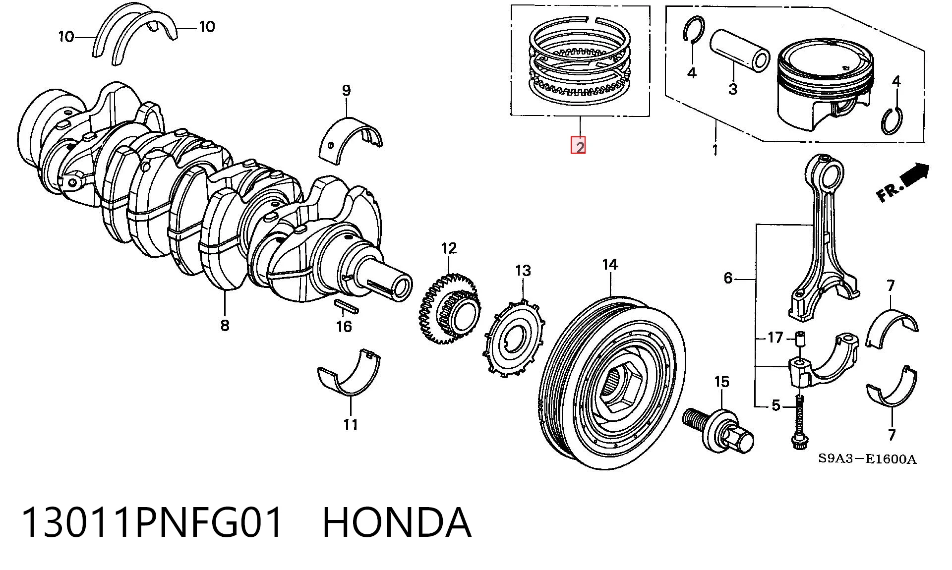 13011PNFG01 Honda 