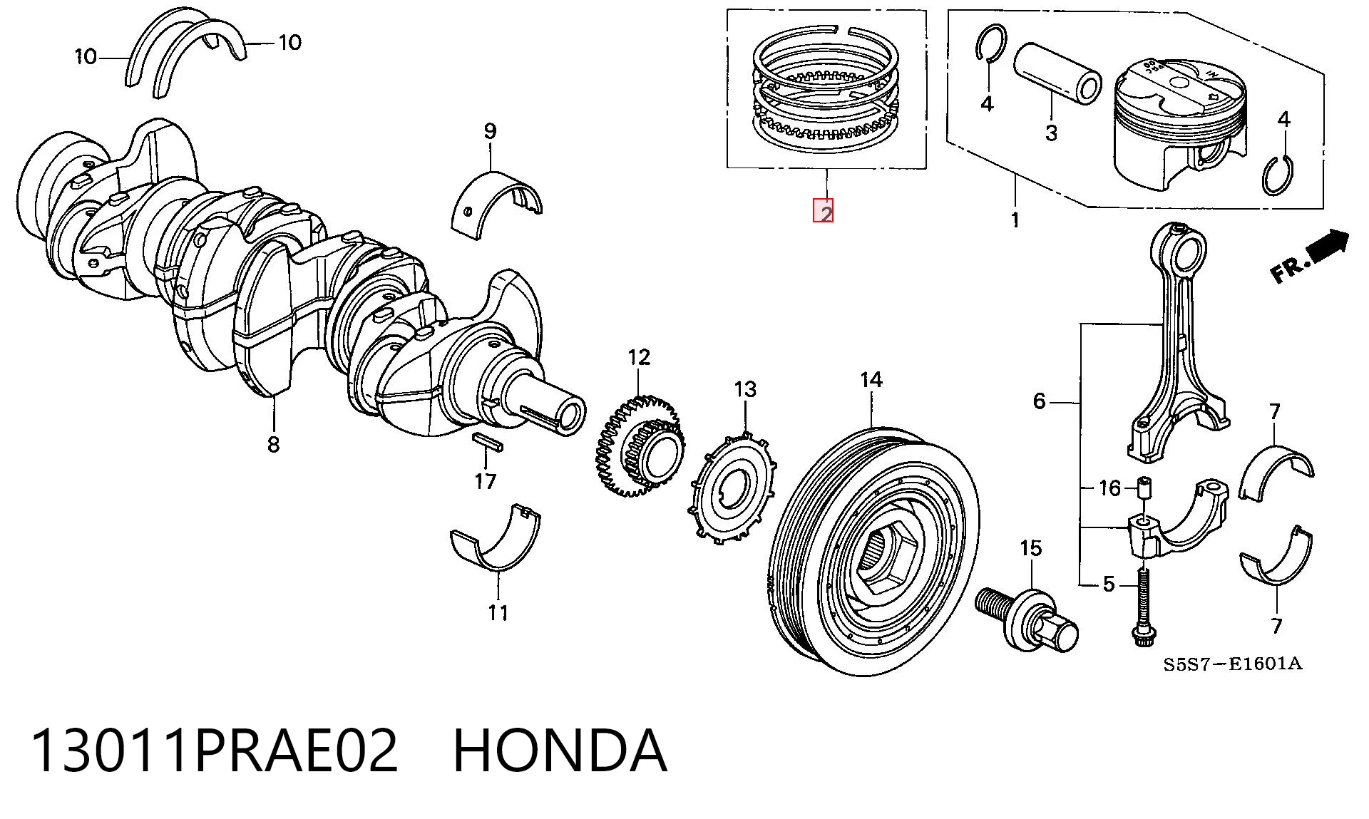 13011PRAE02 Honda 