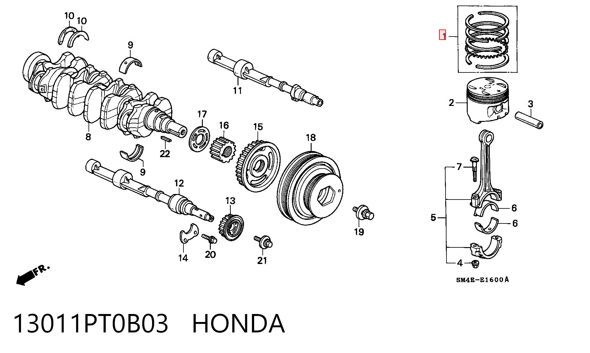 Поршні і шатуни Riken 16032STD ціна, від 22.30 USD