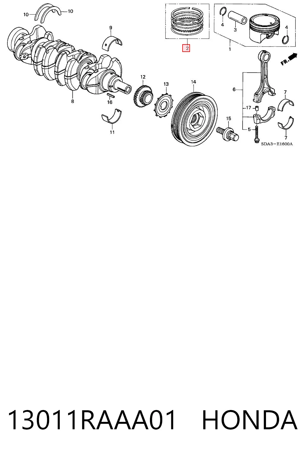 13011RAAA01 Honda 