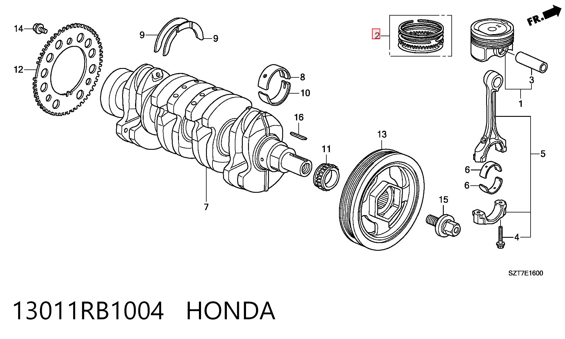 13011RB1004 Honda 