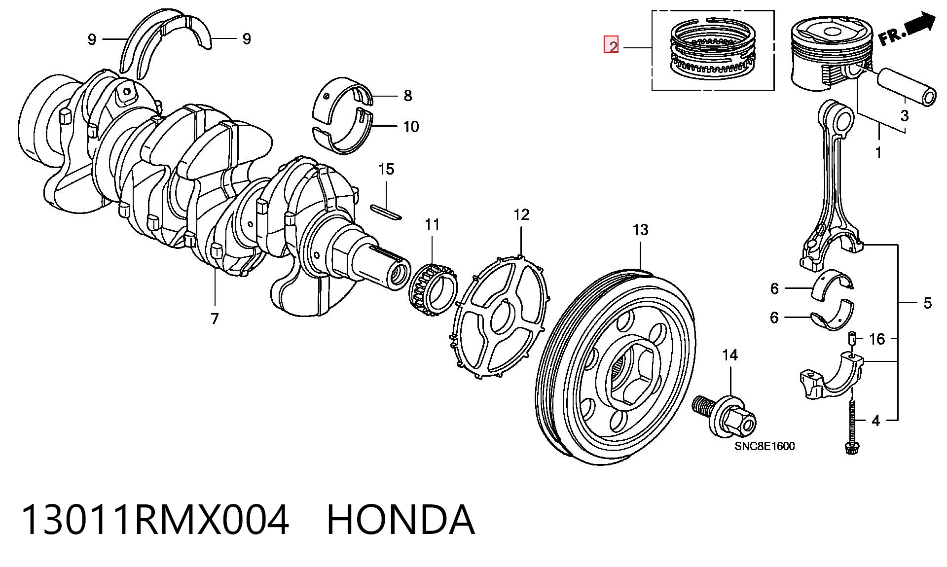 13011RMX004 Honda 