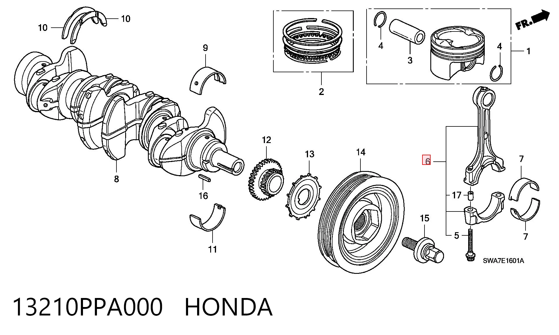 13210PPA000 Honda 