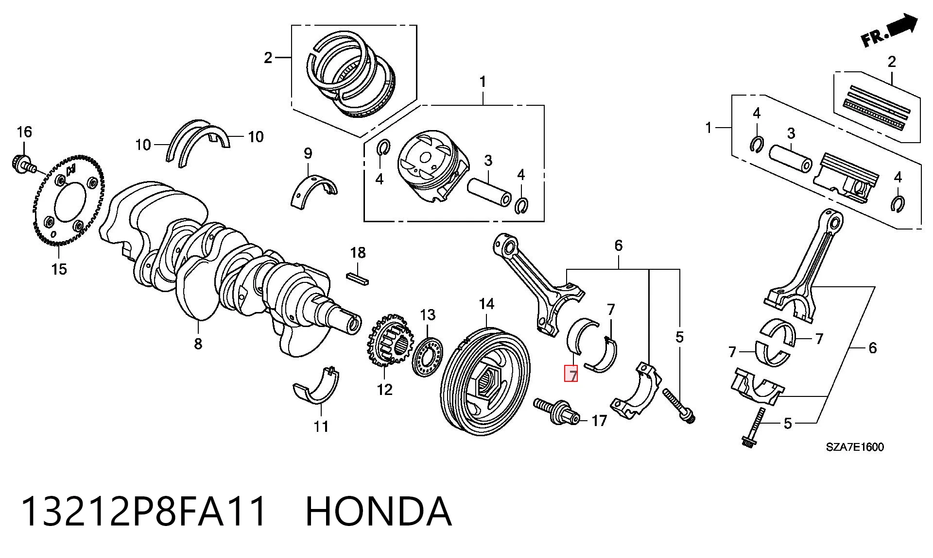 13212P8FA11 Honda 