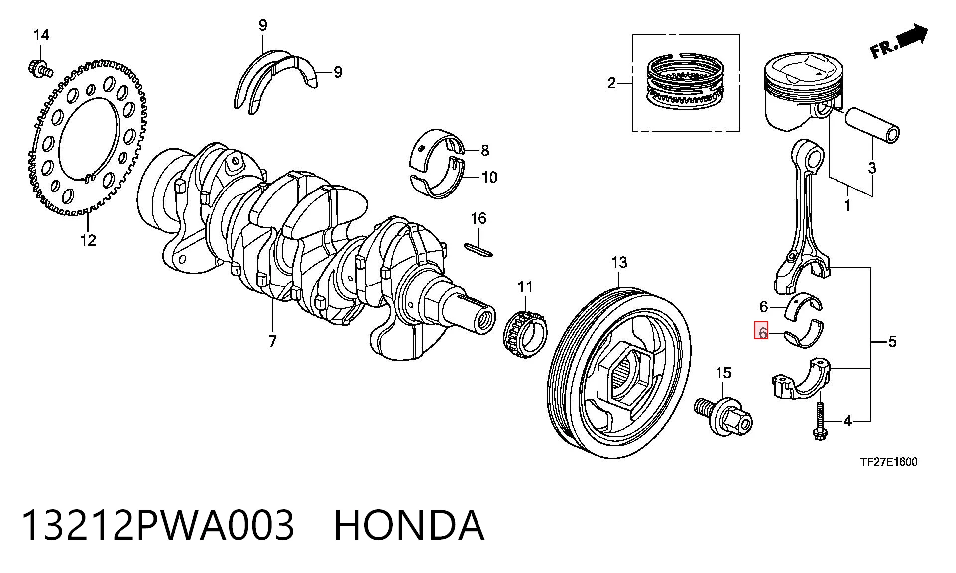 13212PWA003 Honda 