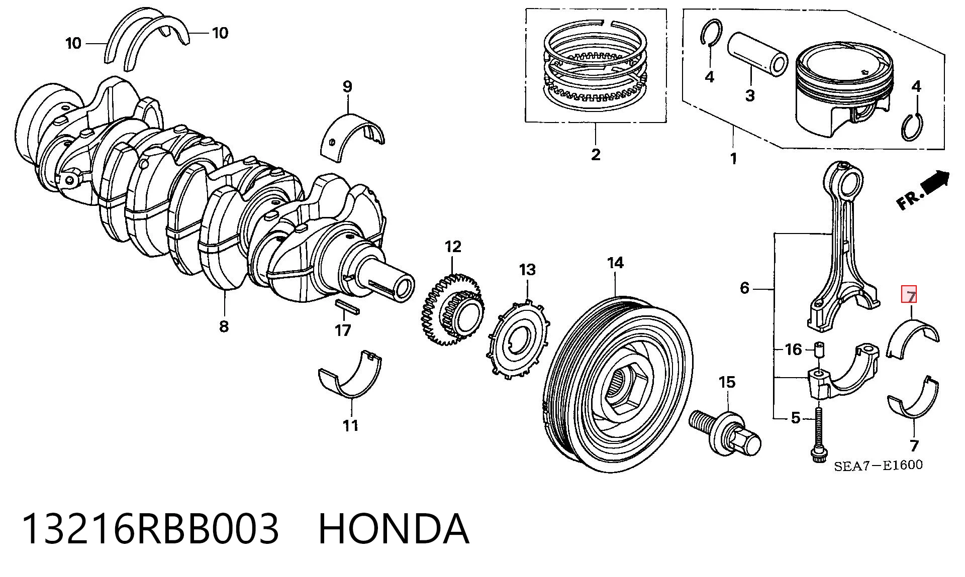 13216RBB003 Honda 