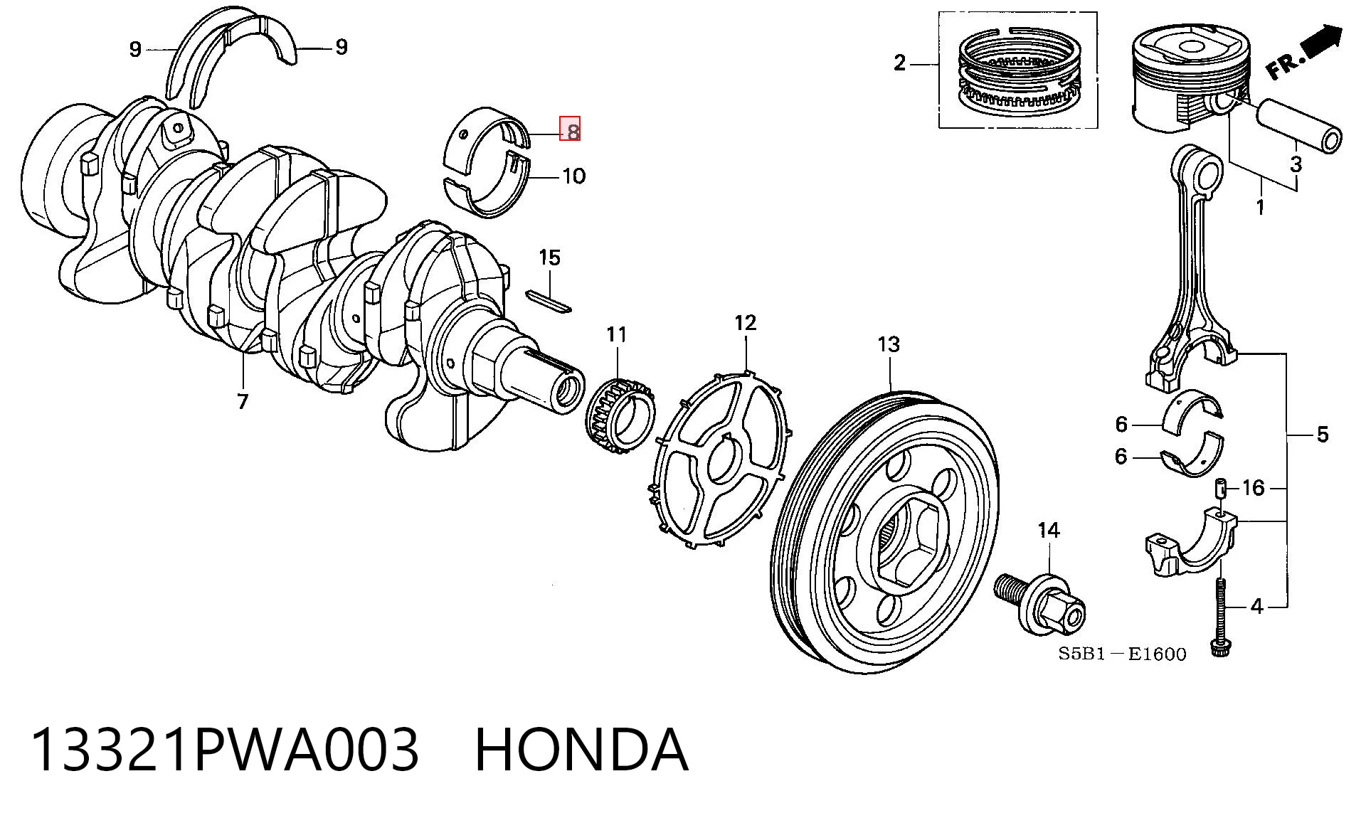 13321PWA003 Honda 