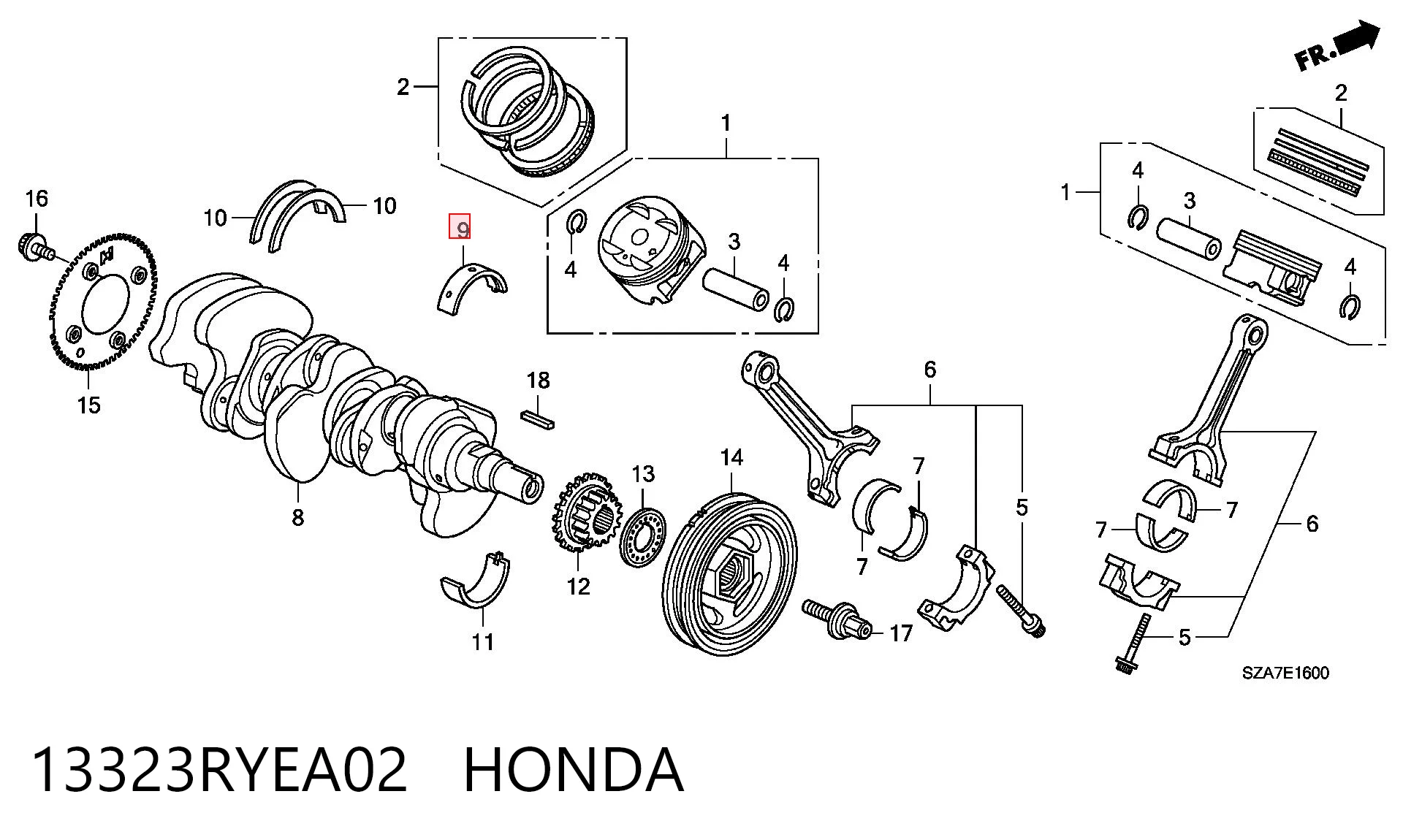 13323RYEA02 Honda 
