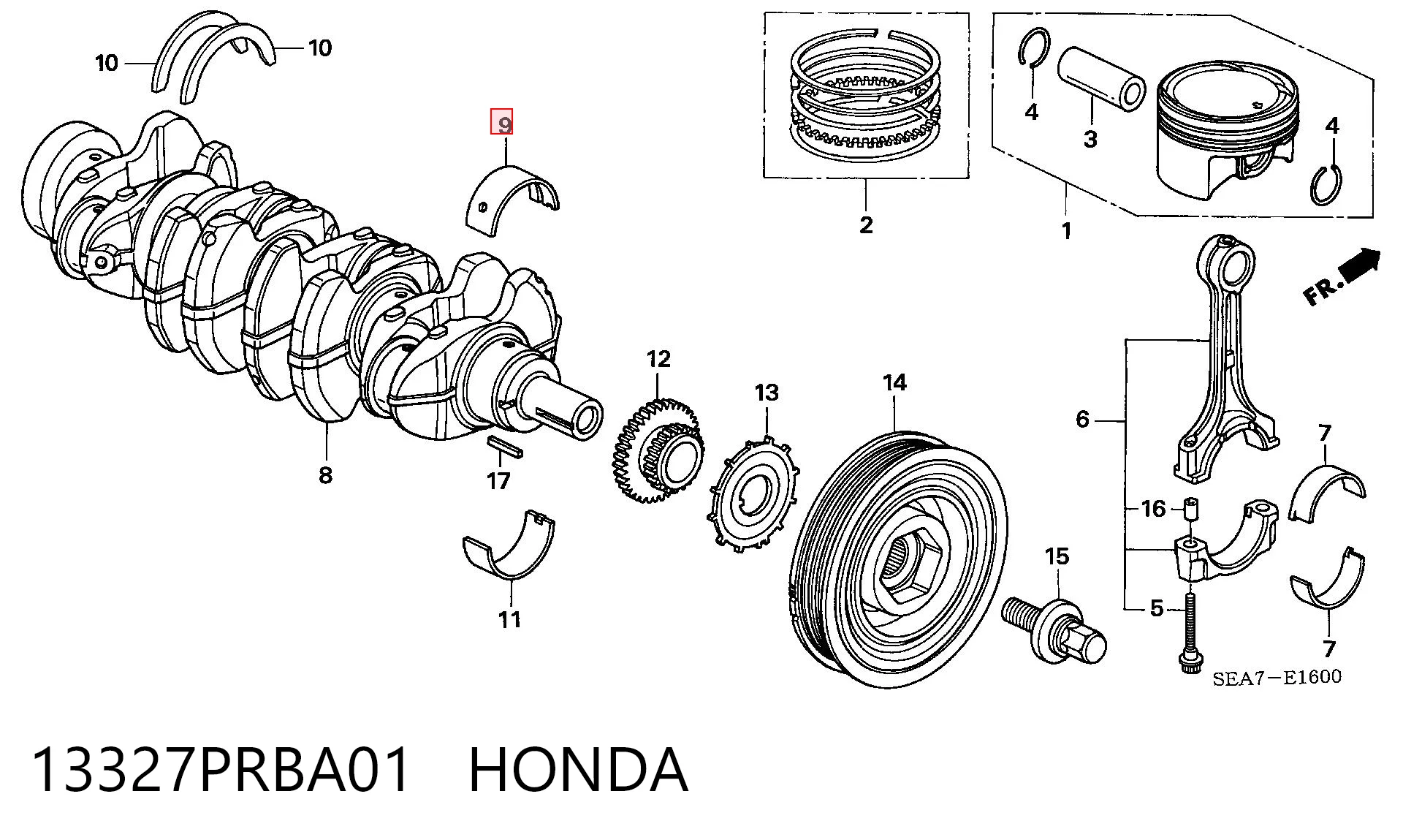 13327PRBA01 Honda 