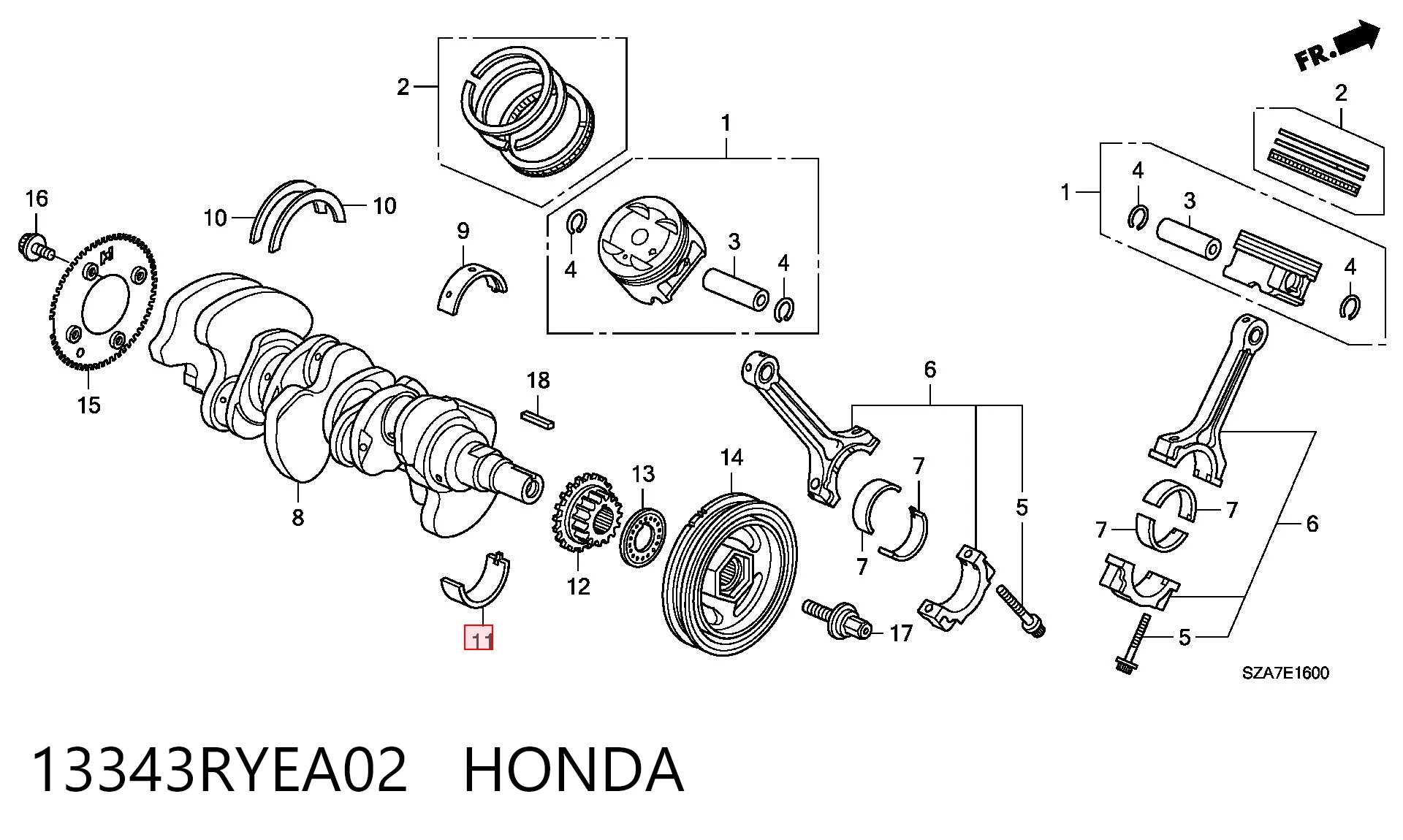 13343RYEA02 Honda 