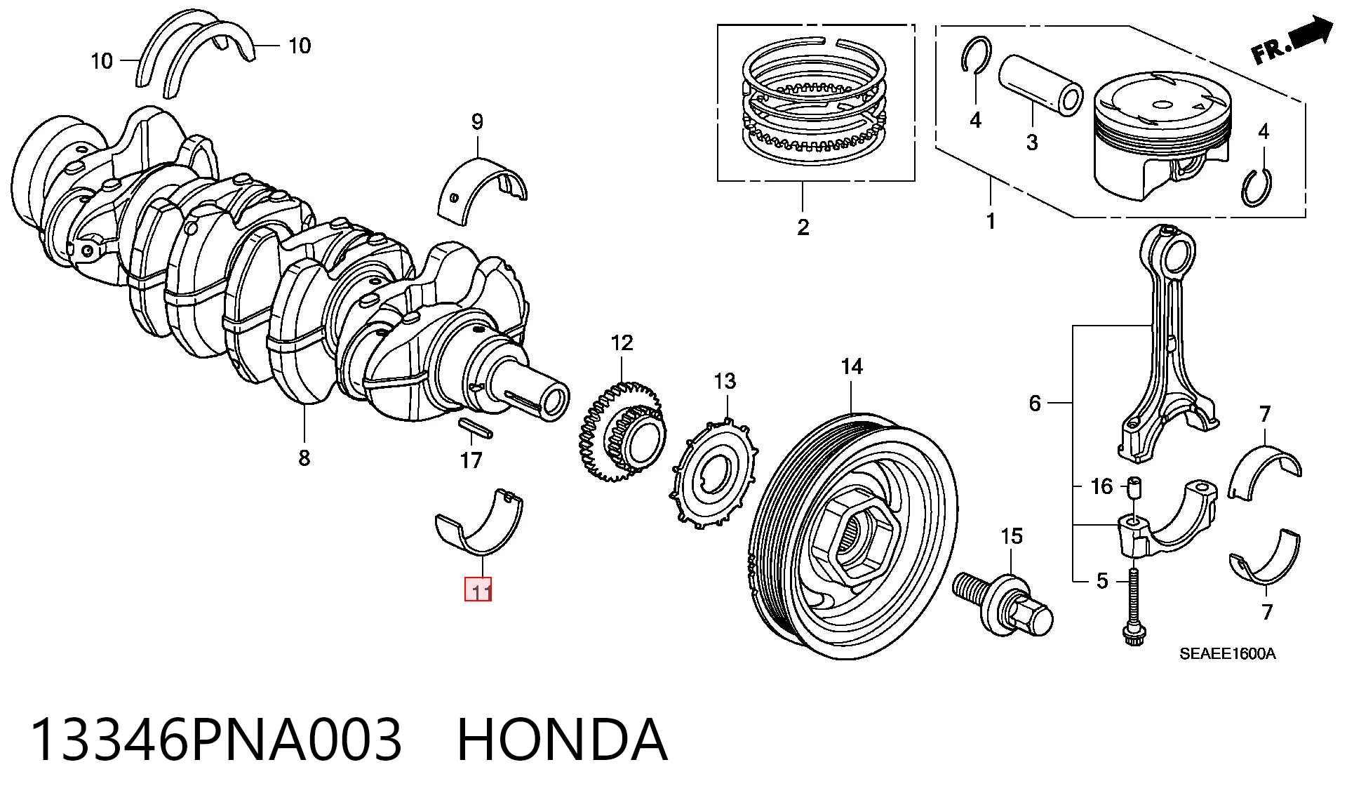 13346PNA003 Honda 