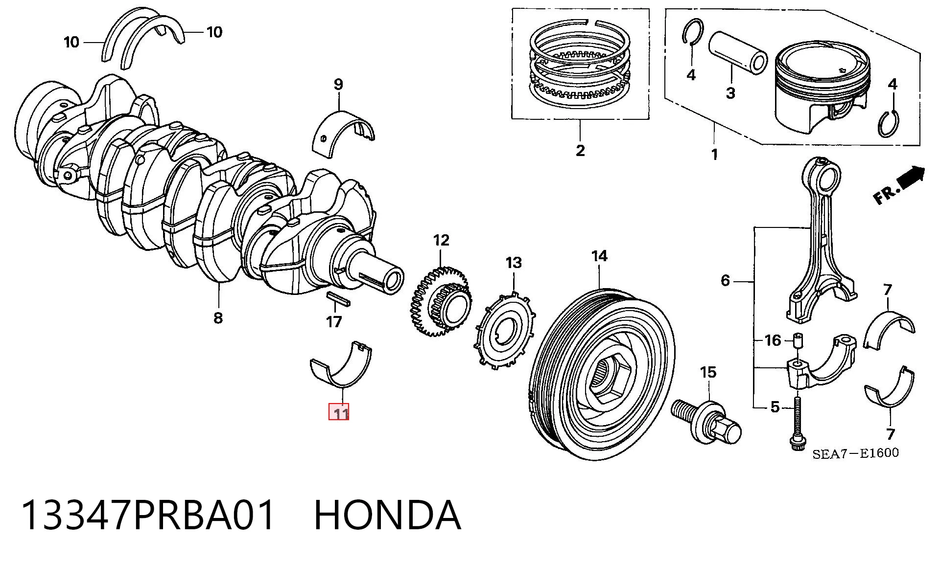 13347PRBA01 Honda 