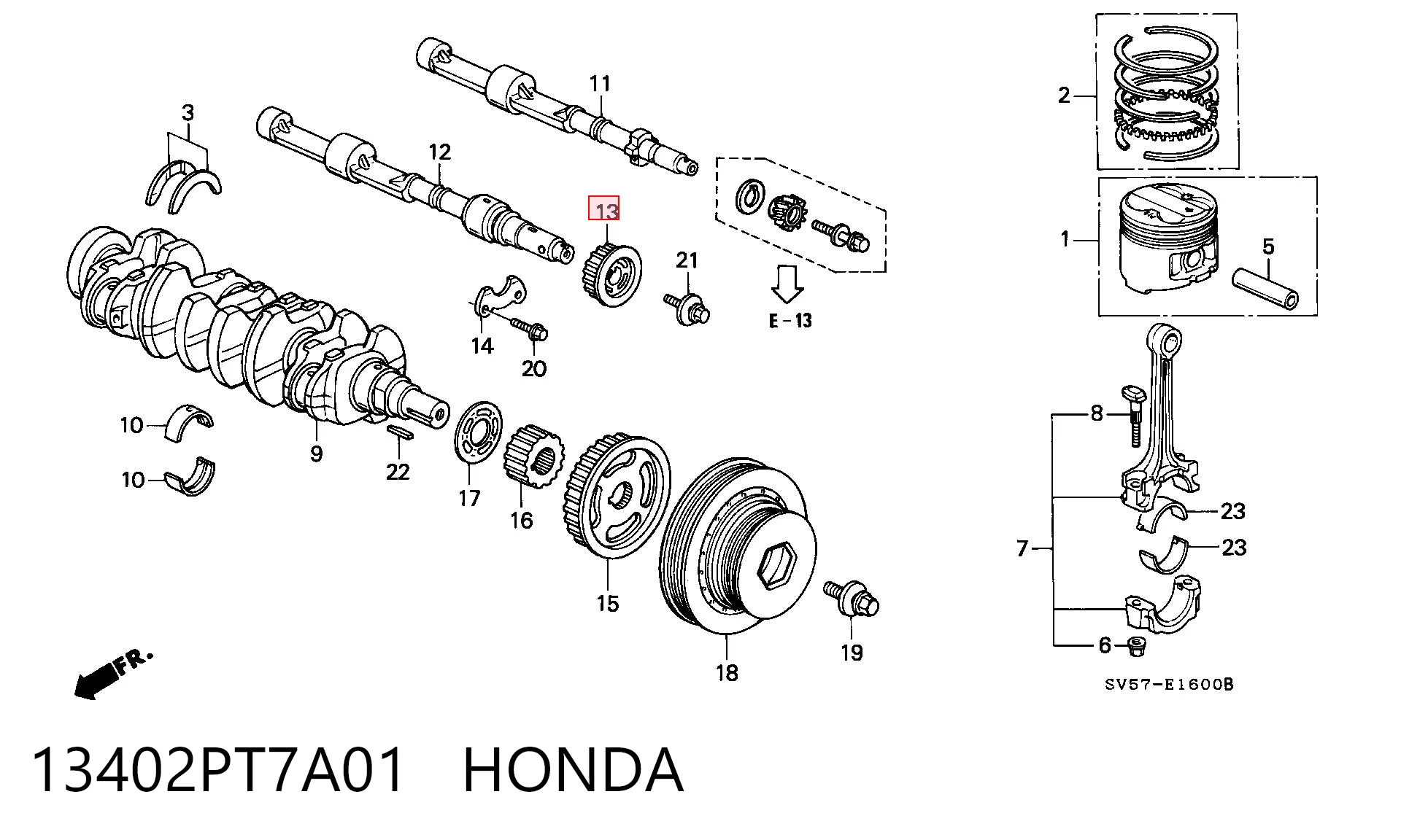 13402PT7A01 Honda 