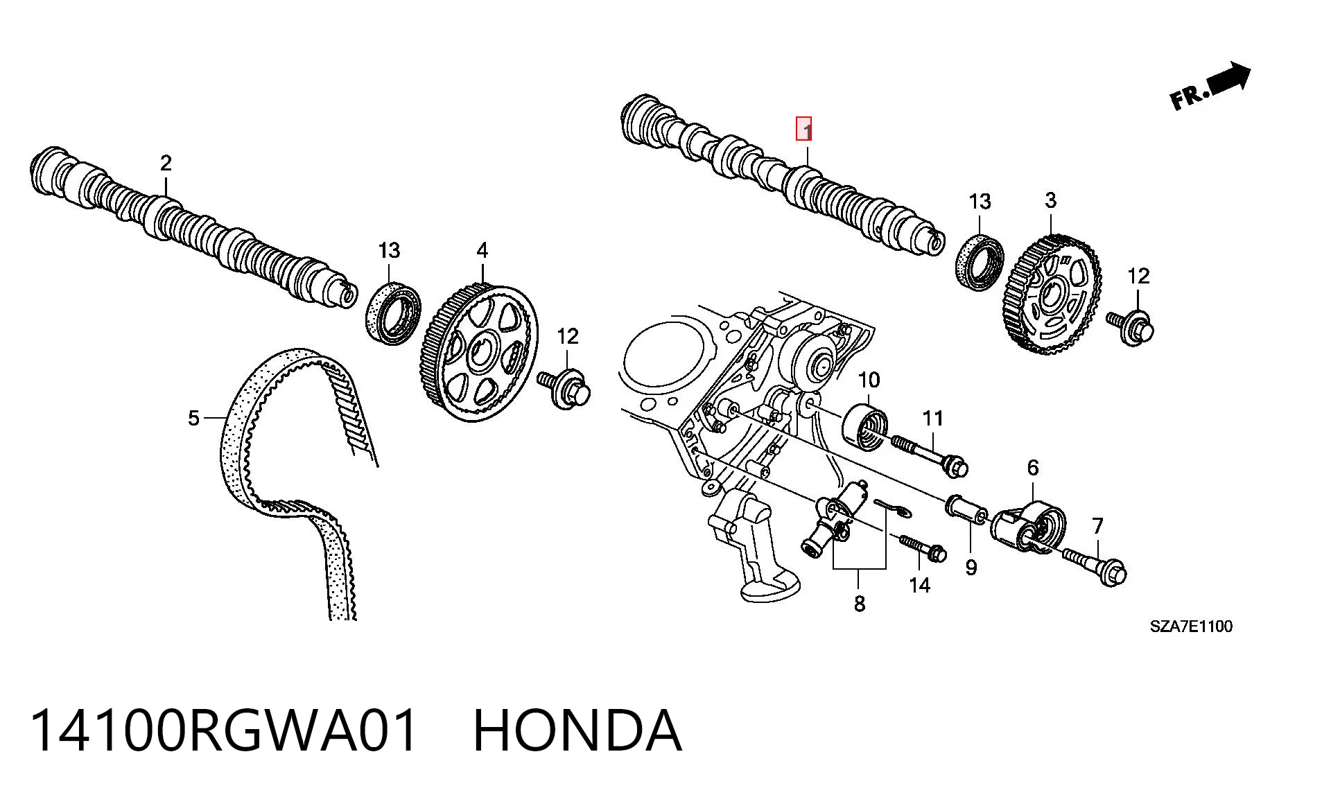 14100RGWA01 Honda 