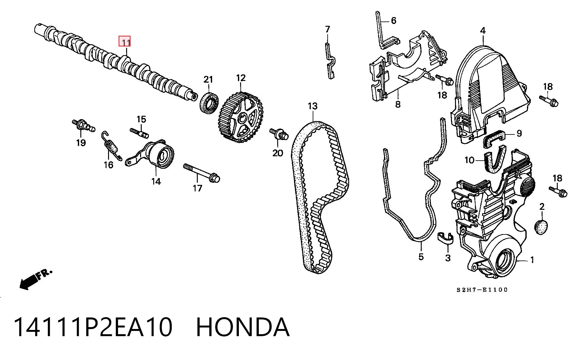 Вал розподільний на Honda HR-V  GH