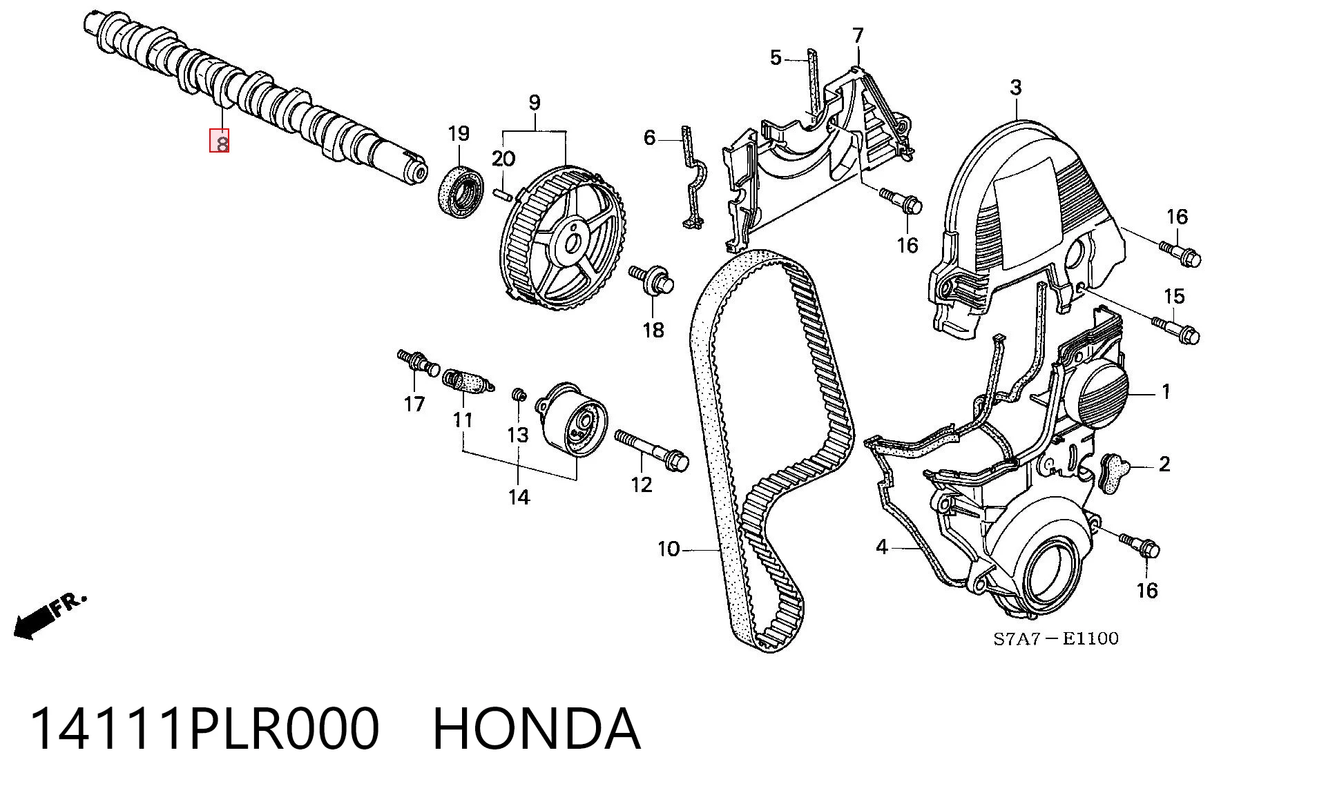 Вал розподільний на Honda STREAM  RN