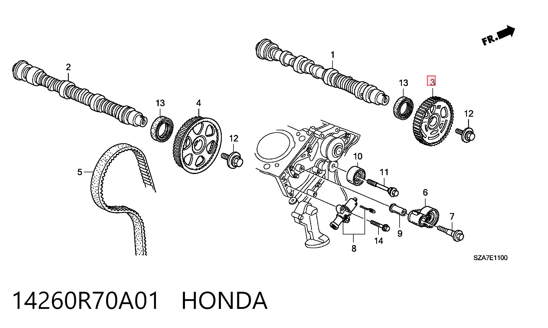14260R70A01 Honda 