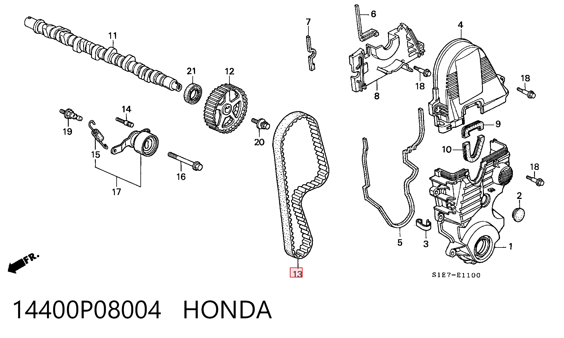 14400P08004 Honda Ремінь двигуна