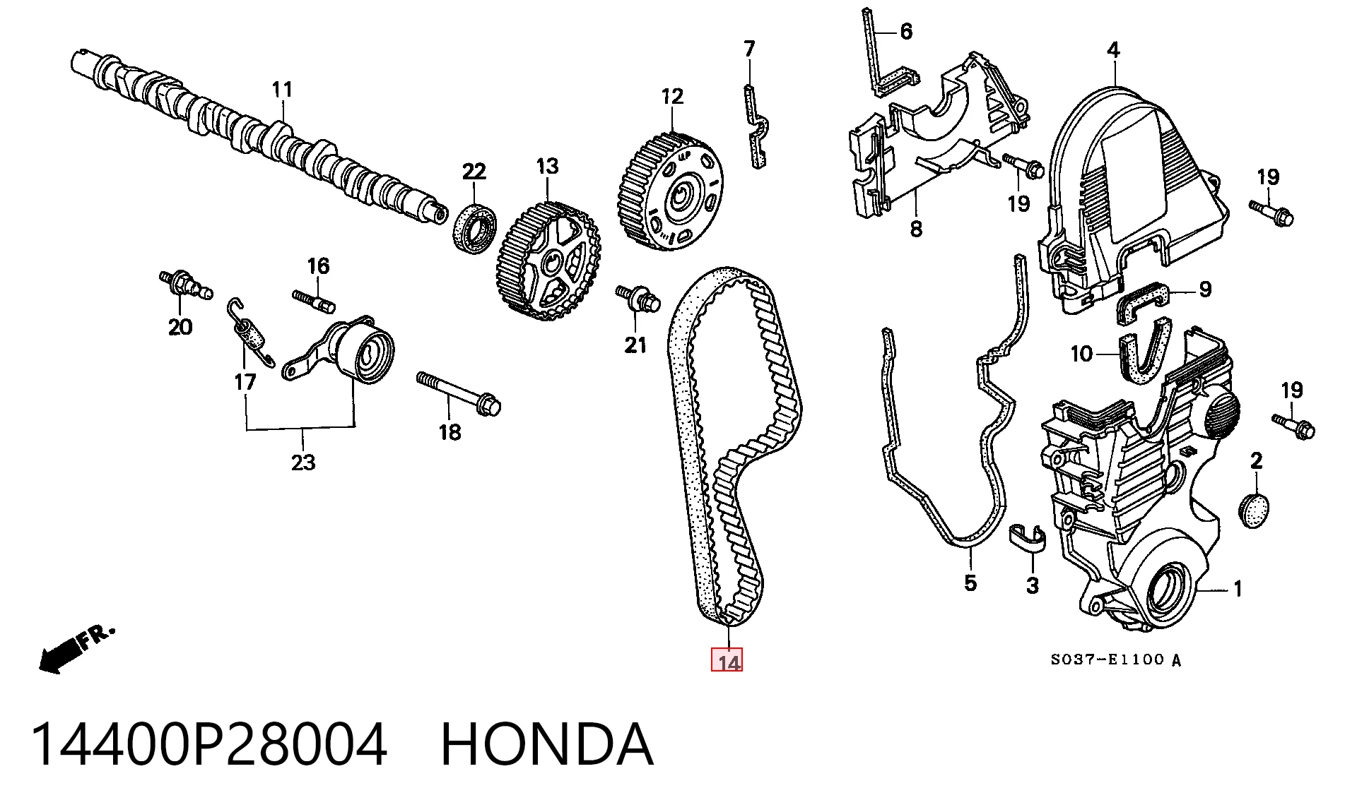14400P28004 Honda Ремінь двигуна
