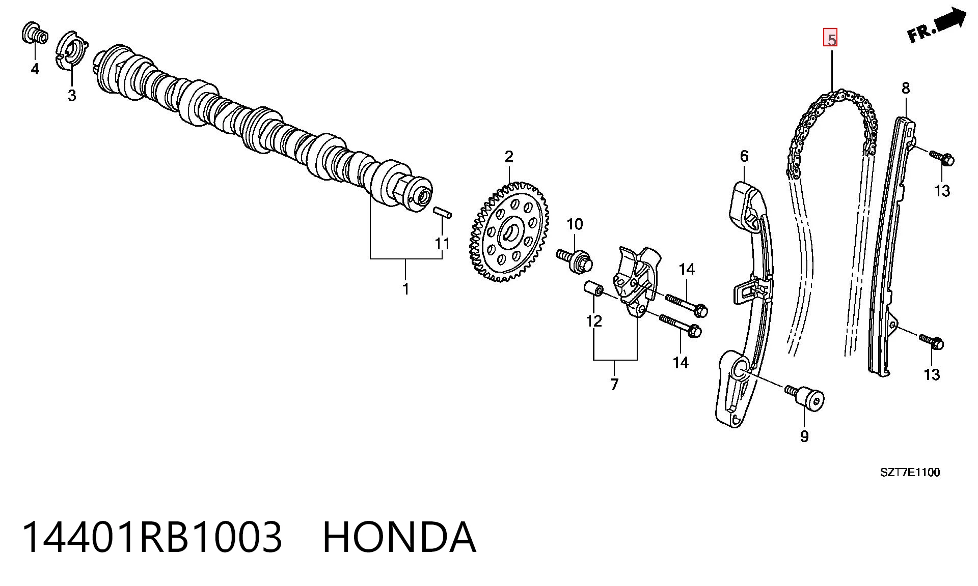 14401RB1003 Honda Ланцюг приводу распредвала