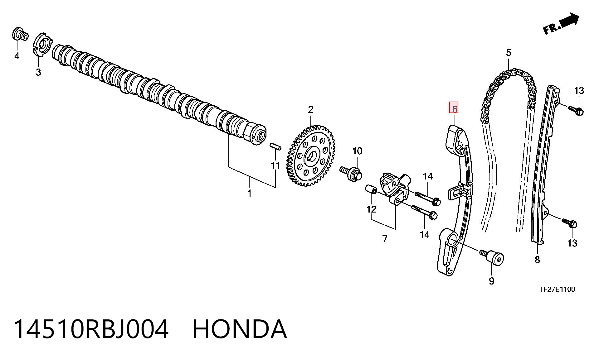 14510RBJ004 Honda 
