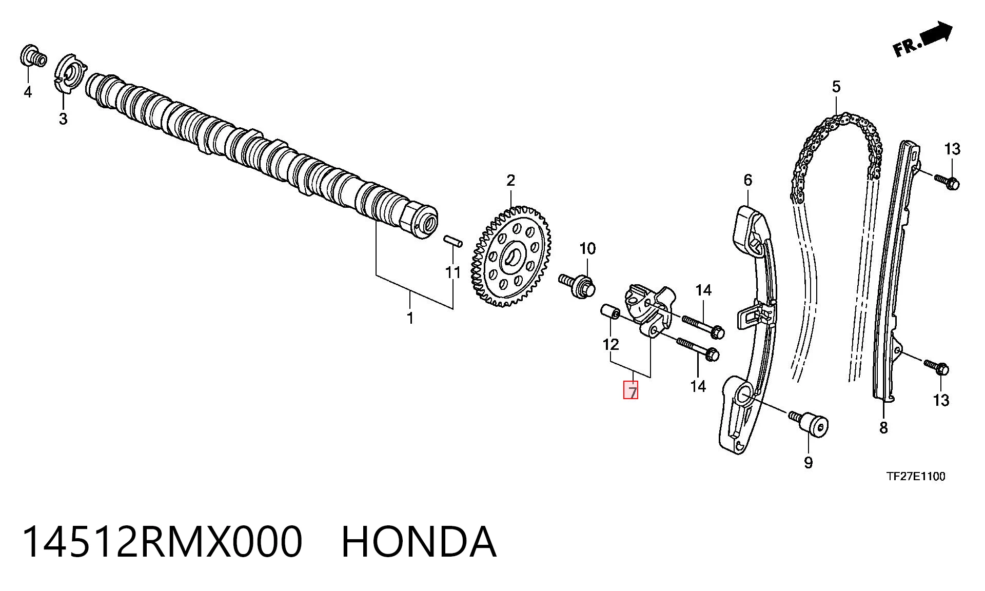 14512RMX000 Honda 