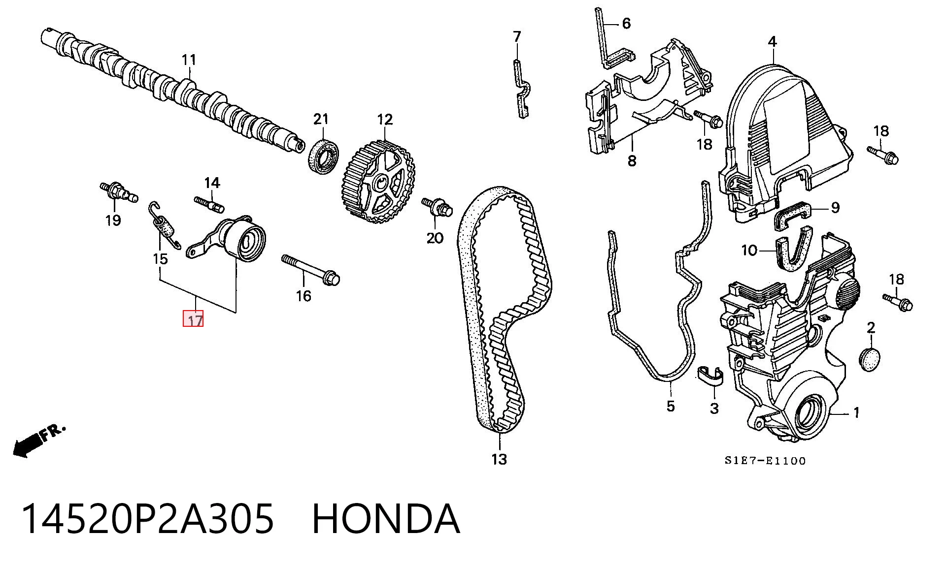 14520P2A305 Honda Ролик натягувач
