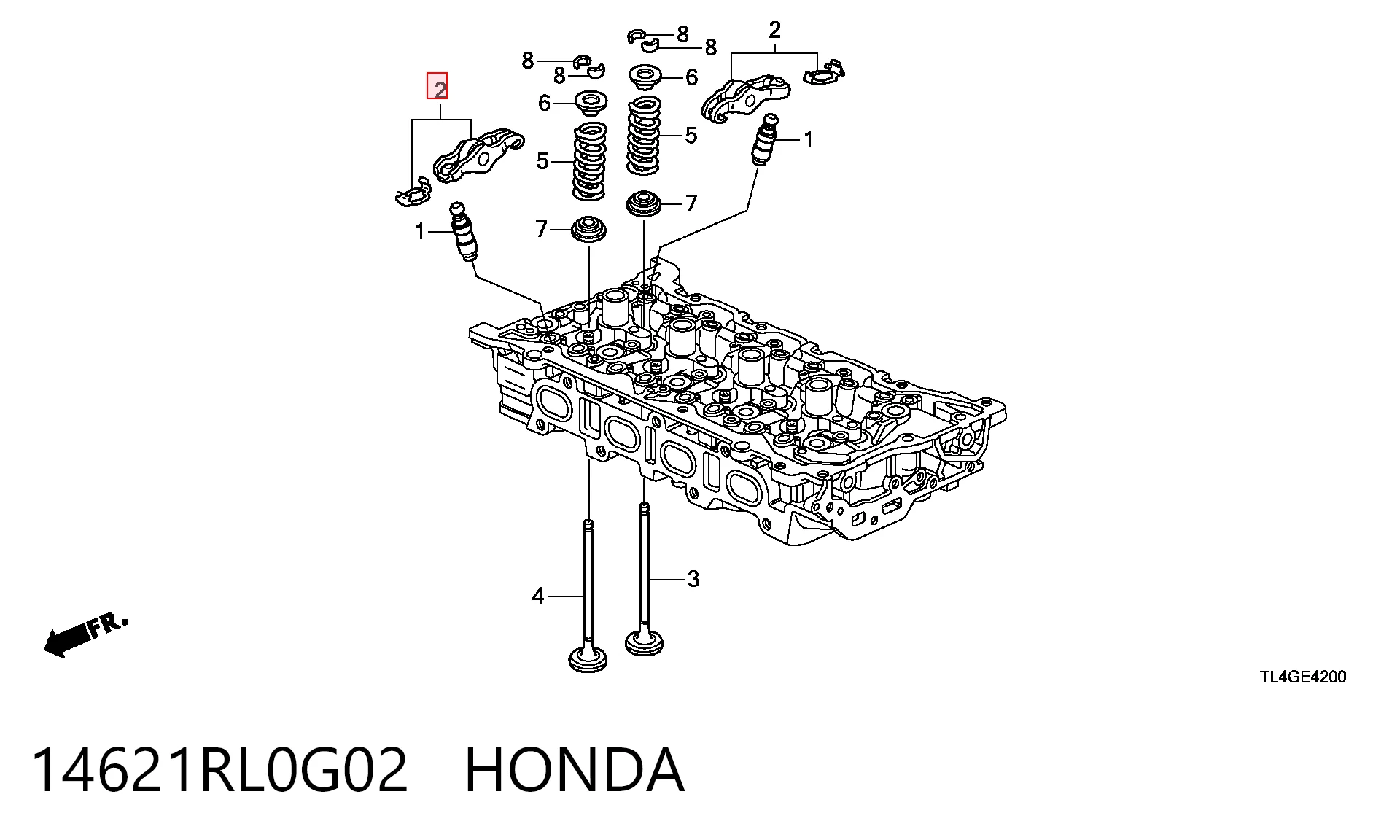 Коромисло клапана, рокер на Honda Accord VIII CU